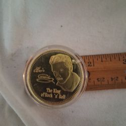 Gold Elvis King Of Rock & Roll Collector Coin