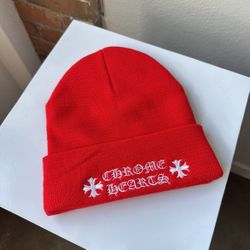 Chrome Hearts Logo Beanie Red