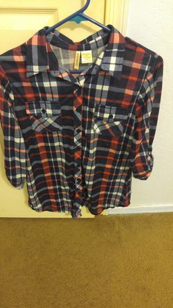Plaid shirt size M new without tags