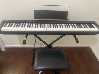 Casio CDP-S100 88-Key Weighted Digital Piano + Stand + Bench + Pedal + music book rest