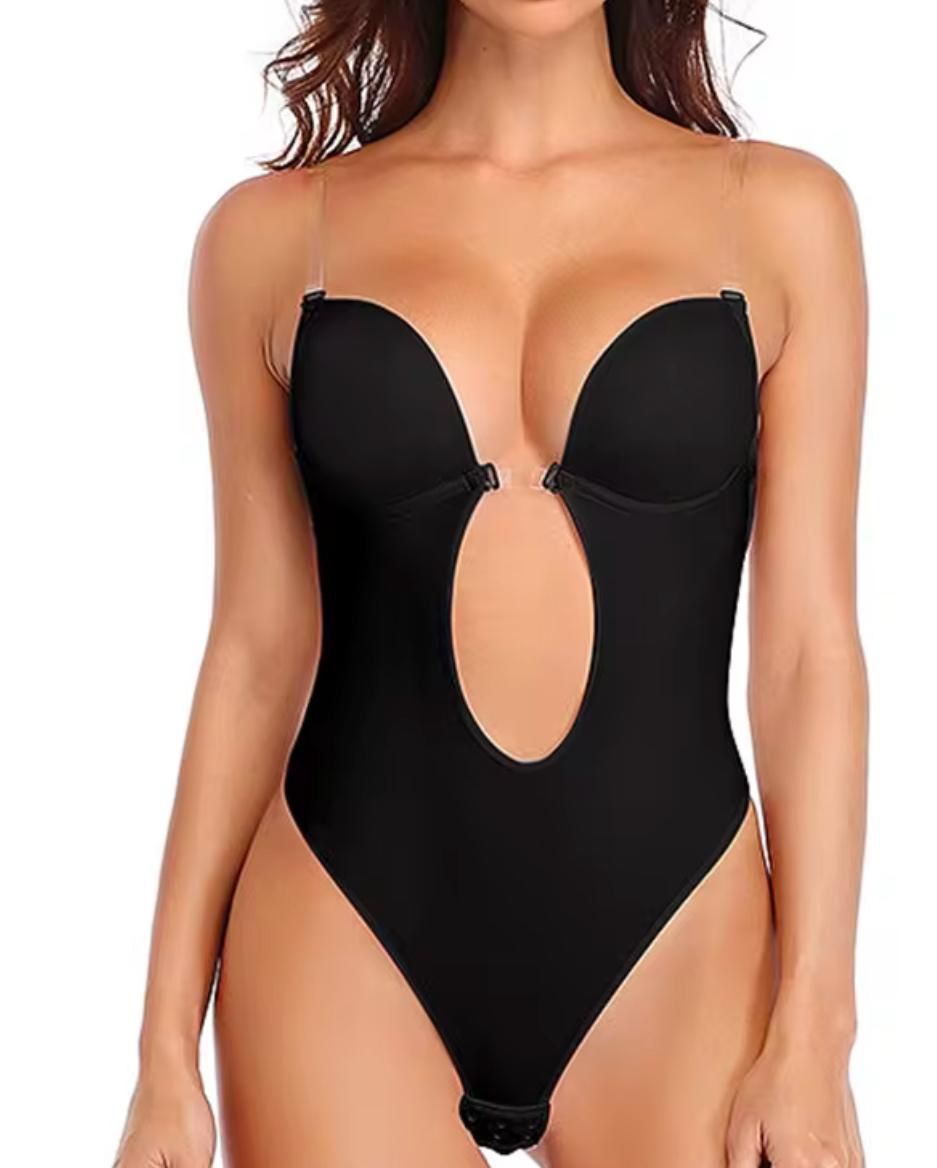 Beauty seamless bodysuit with invisible shoulder straps Size: M