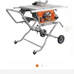 Ridgid 15Amp 10 In Table Saw whit Stand 