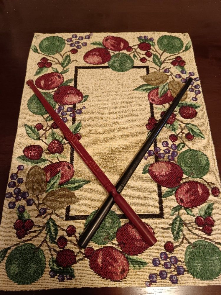 Peyote Drumstick. Ebony and Redwood.