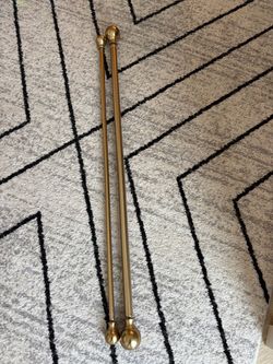 Double Curtain Rods Brushed Gold