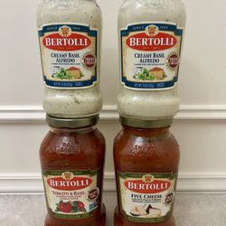 NEW 4 Bertolli Pasta Sauce All for $10