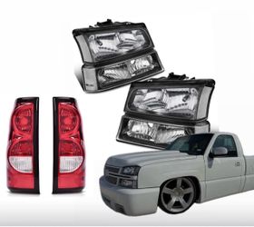 New Black & Clear Headlights and Taillights for Chevy Silverado fits 2003, 2004, 2005, 2006