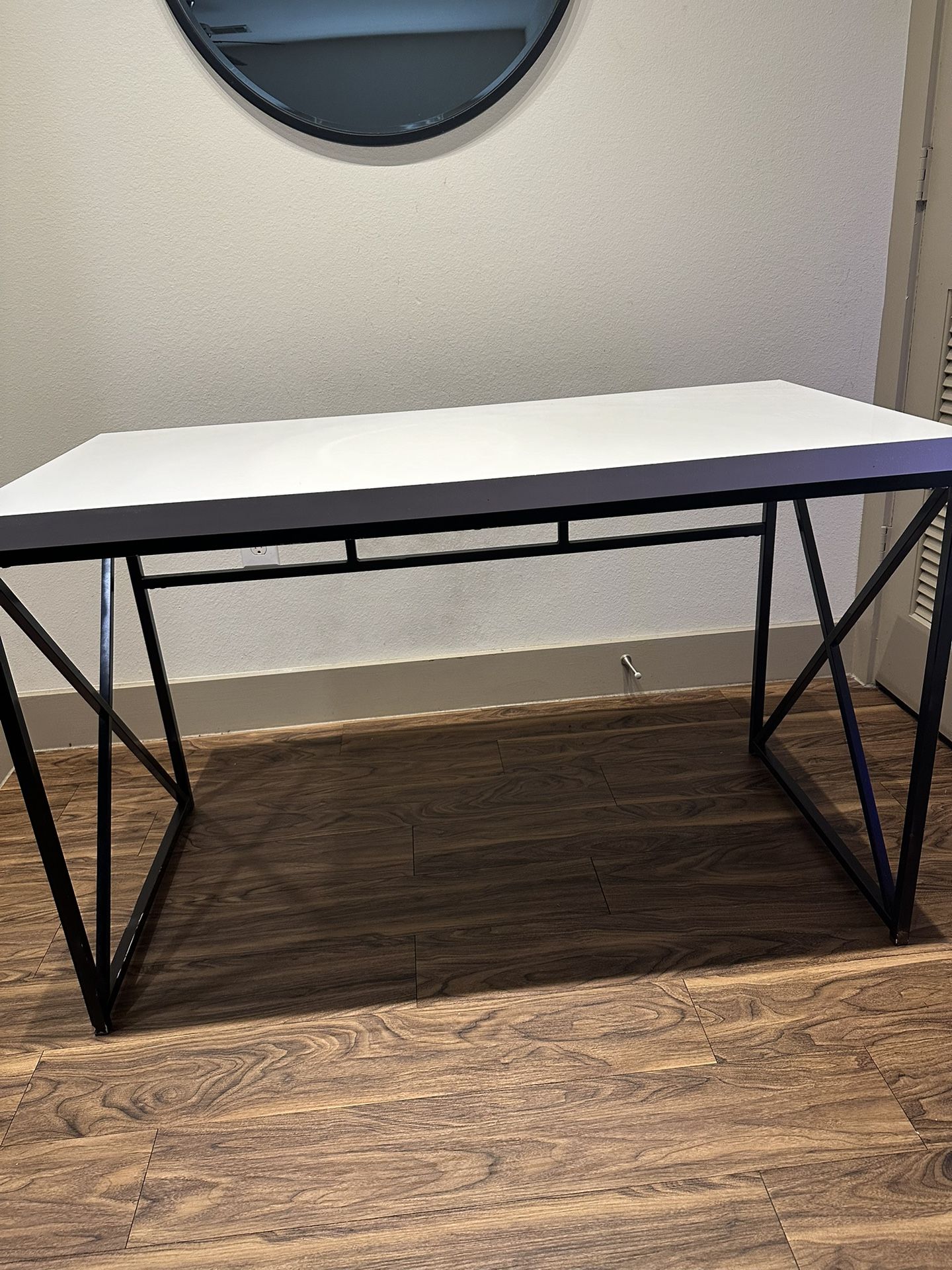 Black and White Computer Desk/ Desk 48W x 22D x 30H