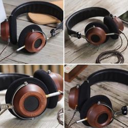 OKCSC M1 Hi-Fi Wood Headphones – Semi-Open Back, Sapele, Brand New 