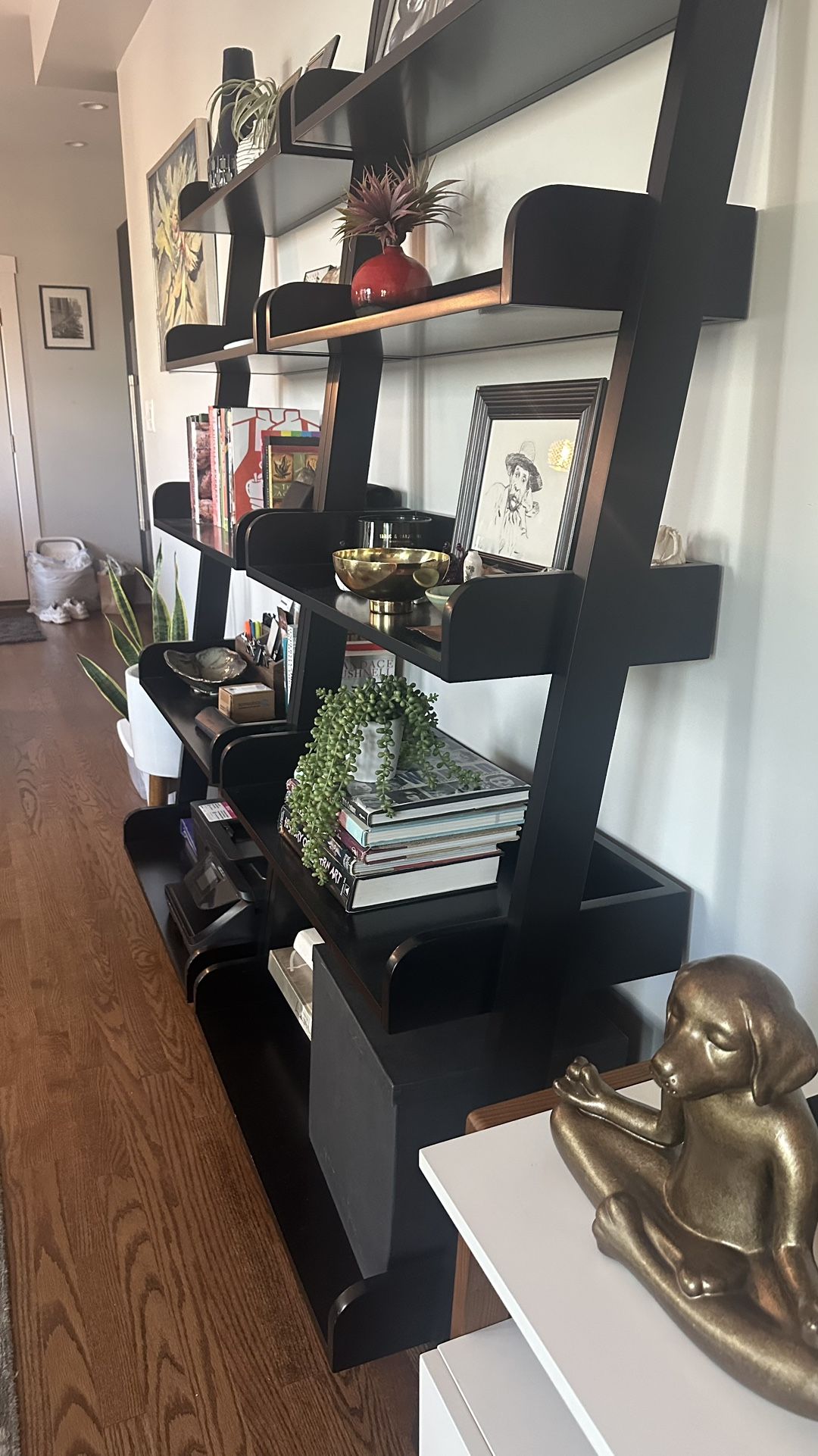 Pottery Barn Leaning Bookcase