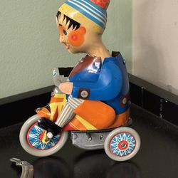 Vintage Tin Toy Wind Up Cycle 