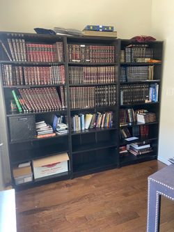 Triple book shelf. IKEA billy black wood