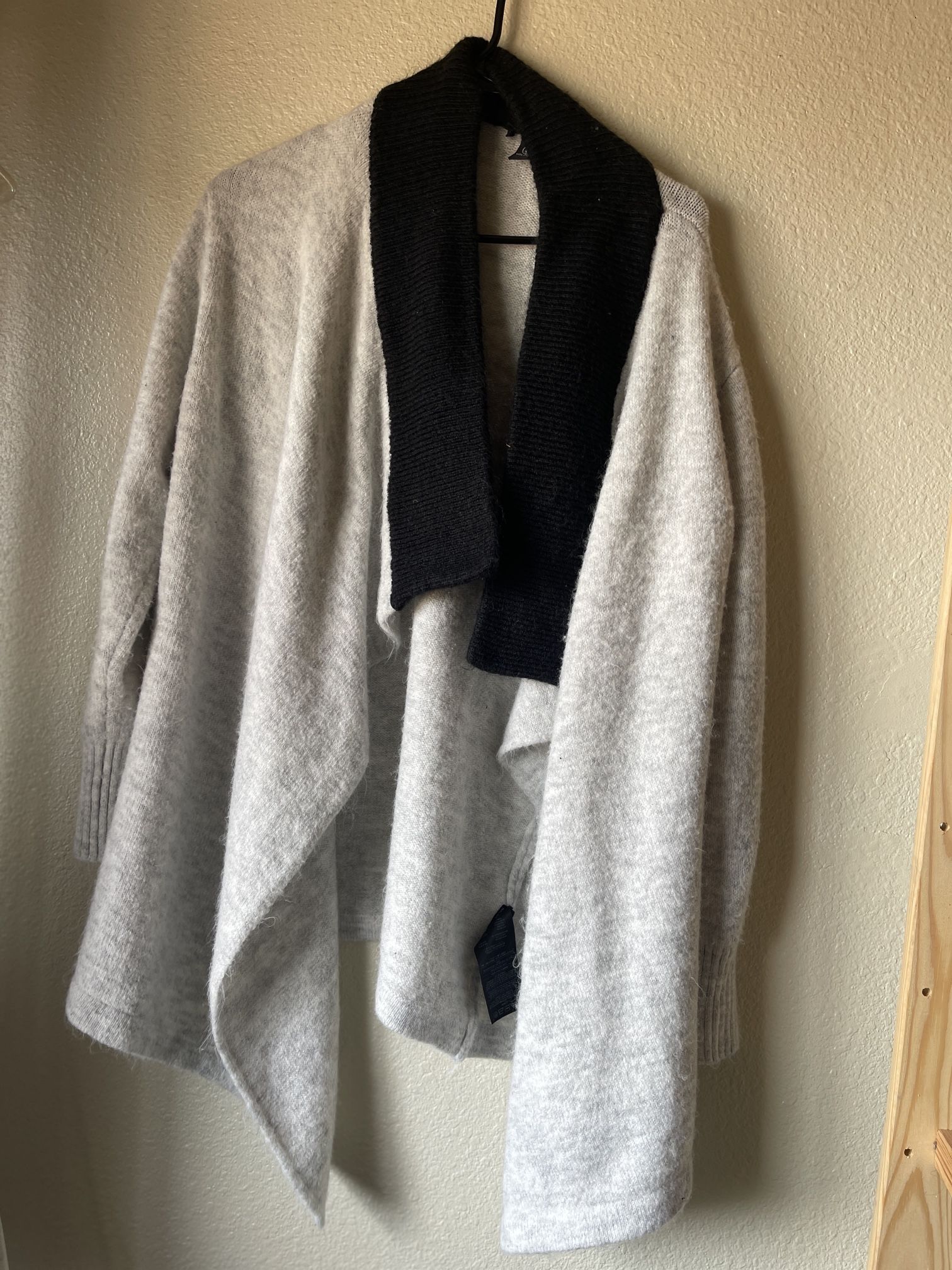 Volcom Knit Open Front Draped Waterfall Cardigan Sweater womens  Size M/L