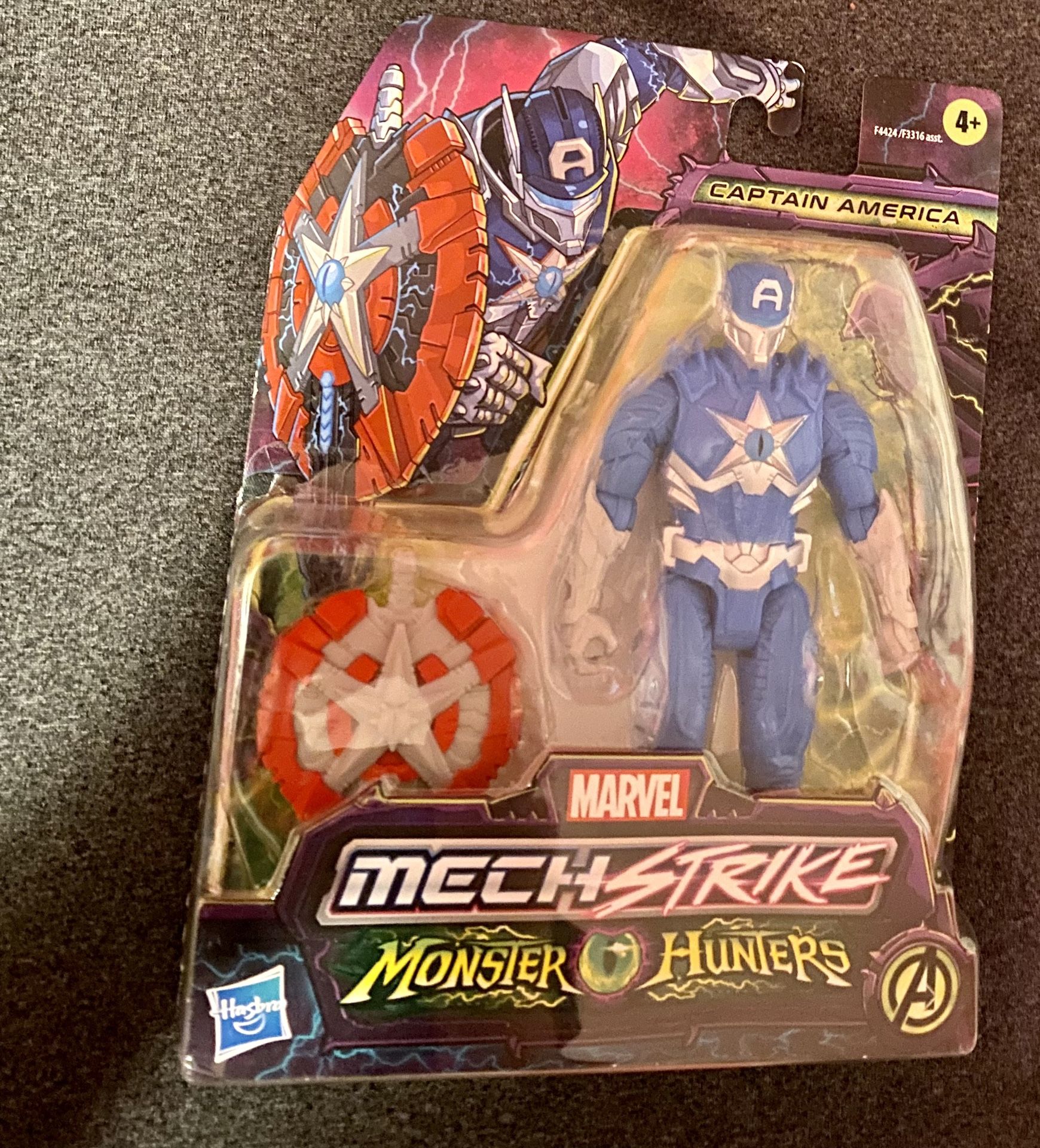 Marvel Avengers Mech Strike Monster Hunters Captain America 6” Action Figure with Accessory