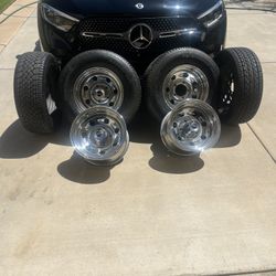 American Racing Steel Wheels 15x9 w/ Tires – Ford 5.5 Lug Pattern