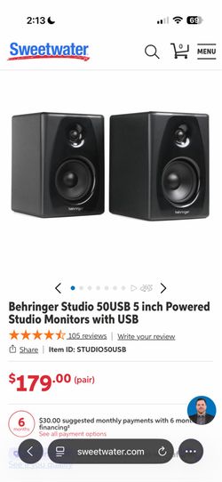 Behringer Studio 50usb speakers
