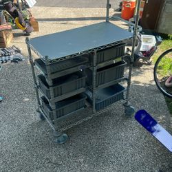 Storage Cart  Tool Misc Cart With Movable Drawers IRSG Products 