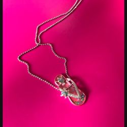 NEW Women Rainbow Color Swarovski Rhinestone Lucky Star Turtle Sandal Shoes Silver Necklace 