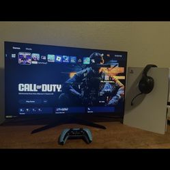 Ps5,monitor Ultra Gear 32 Inch 165hz,headset Hyper X Mic Cloud2