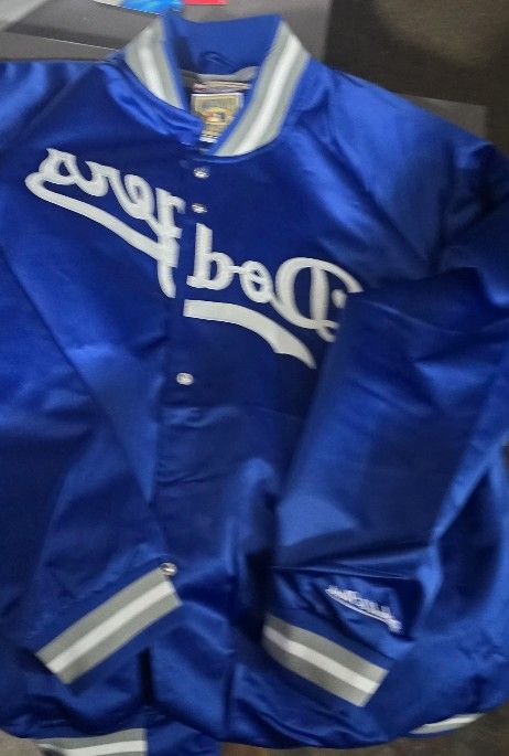 Dodgers Bomber Full Snap Jacket New  Sixe 2 Xl