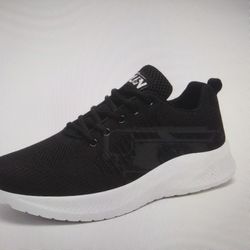 Men's Breathable Running Shoes, Lace Up Comfy Soft Sole Sneakers