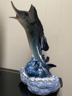 Porcelain Sailfish 16” Tall