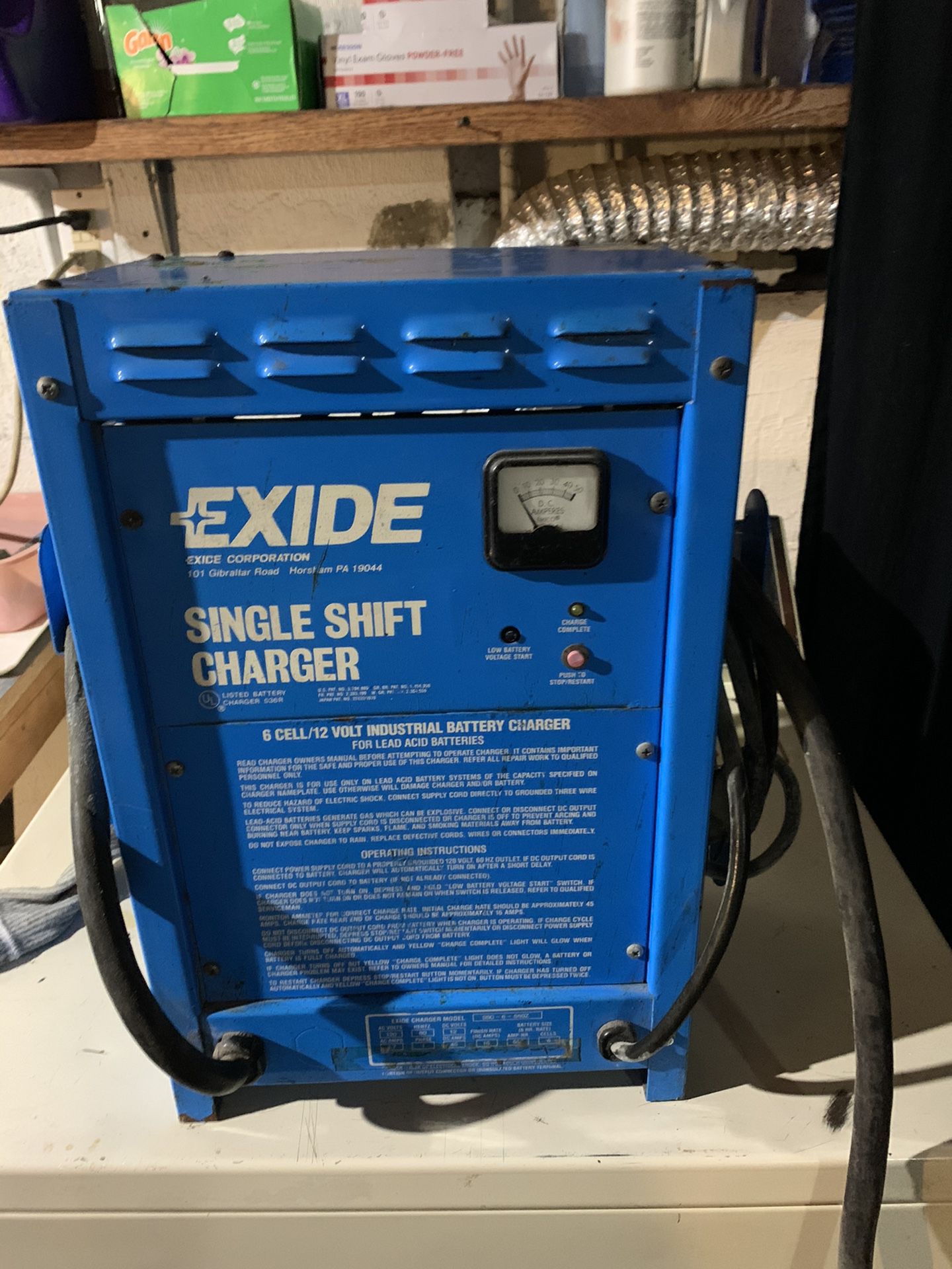 Industrial EXIDE!! Battery charger6 cell 12 volt.