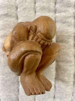 Sacred Weeping Buddha Wood Carved from Bali
