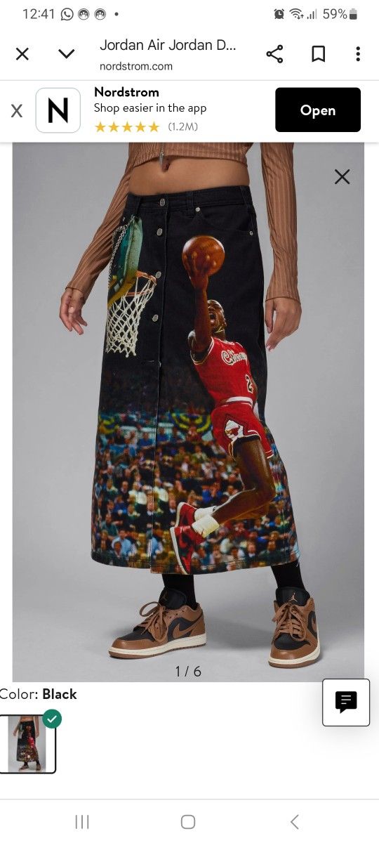 Jordan's Basketball Jean Skirt