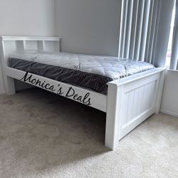 Twin Bed Frame w/ Mattress 