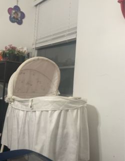 Baby Bassinet with Hood and Skirt