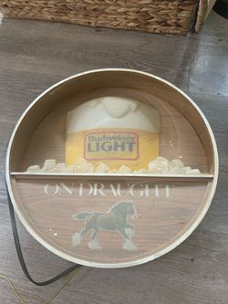 Budweiser Light On Draught Lamp