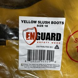 Yellow Slush Boots Size 18