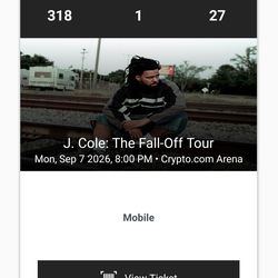 J. Cole The Fall-Off Tour Tickets Mon September 7th https://offerup.com/redirect/?o=Q3J5cHRvLmNvbQ== Arena