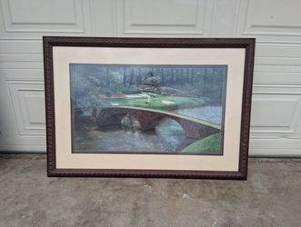 Large Framed Golf Picture