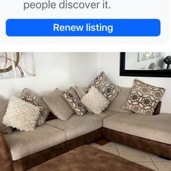 Modern L - Chaise Sectional- REMATANDOLOS NECESITO EL ESPACIO