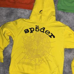 Yellow Sp5der Legacy Hoodie 
