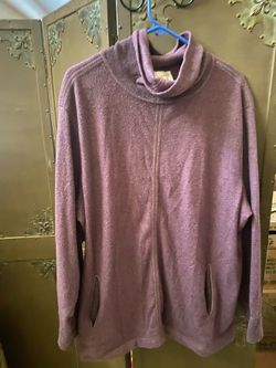 Purple Cowl Neck Sweater