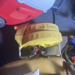 Fire Hoses And Two Way Brass Valve 