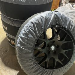 Matte Black Sparco Wheels With NEW TIRES