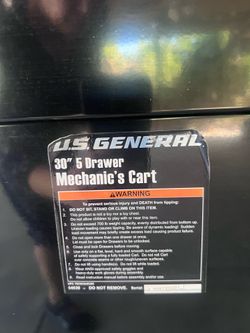 u.s. general 30 in 5 drawer mechanics cart