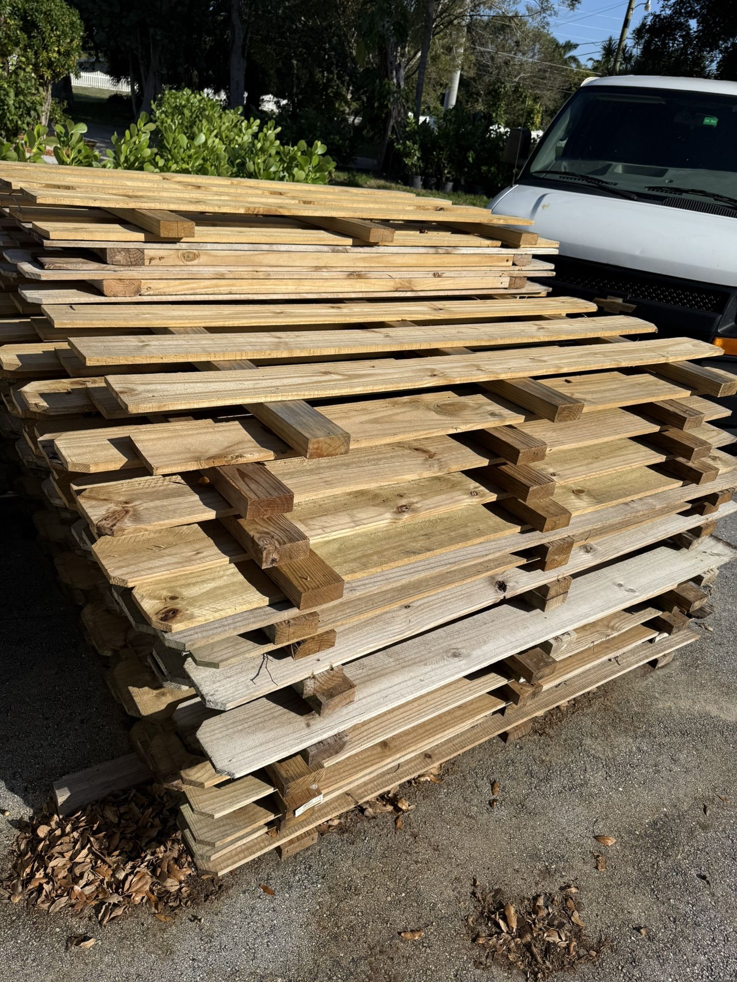 Pressure-Treated Pine Shadowbox Fence