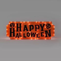 18" LED Halloween Hanging Tinsel Sign 'Happy Halloween' - Hyde & EEK! Boutique: Indoor/Outdoor
