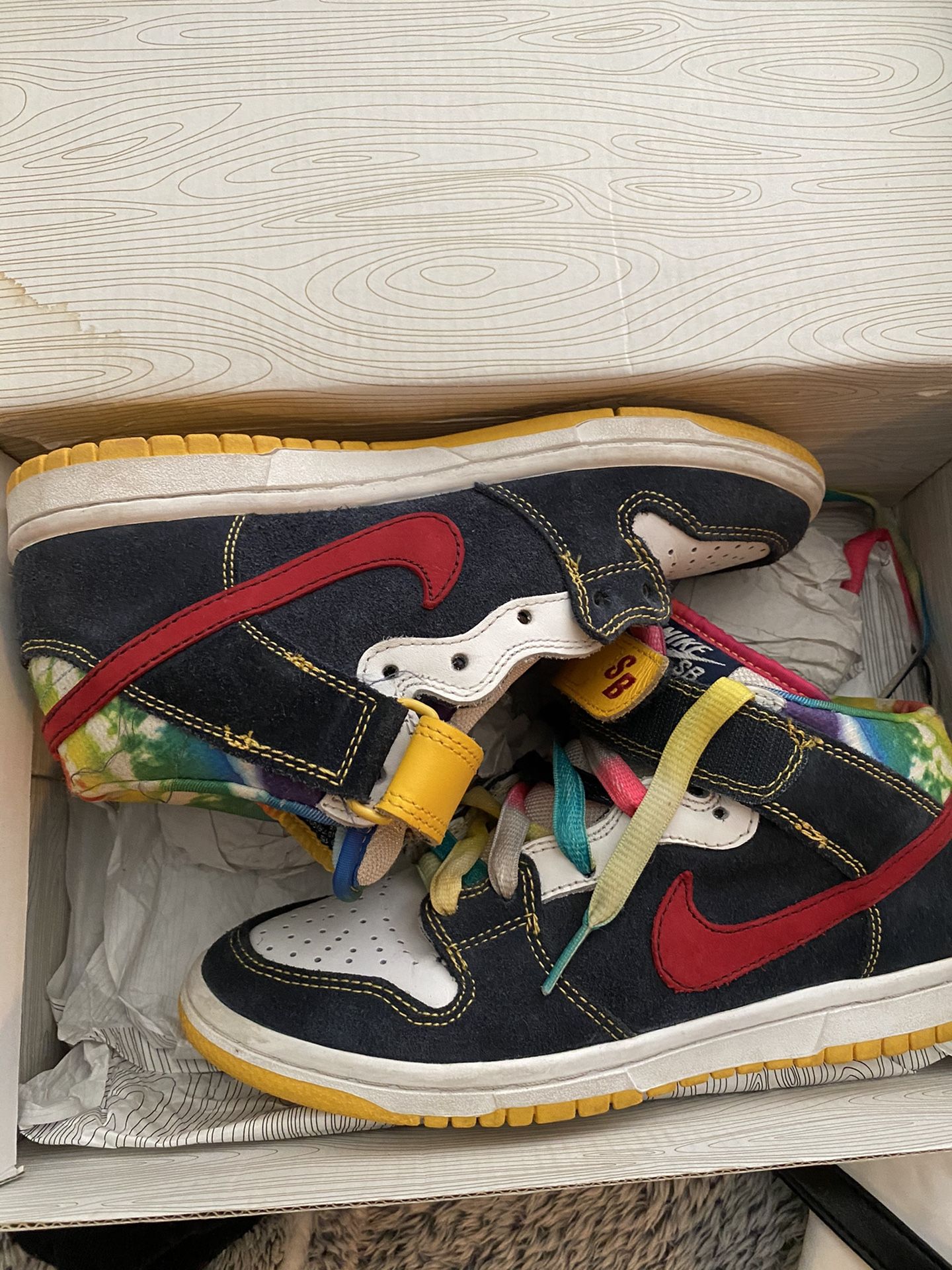 Nike sb dunk mid tie dye size 4.5 w 6.5