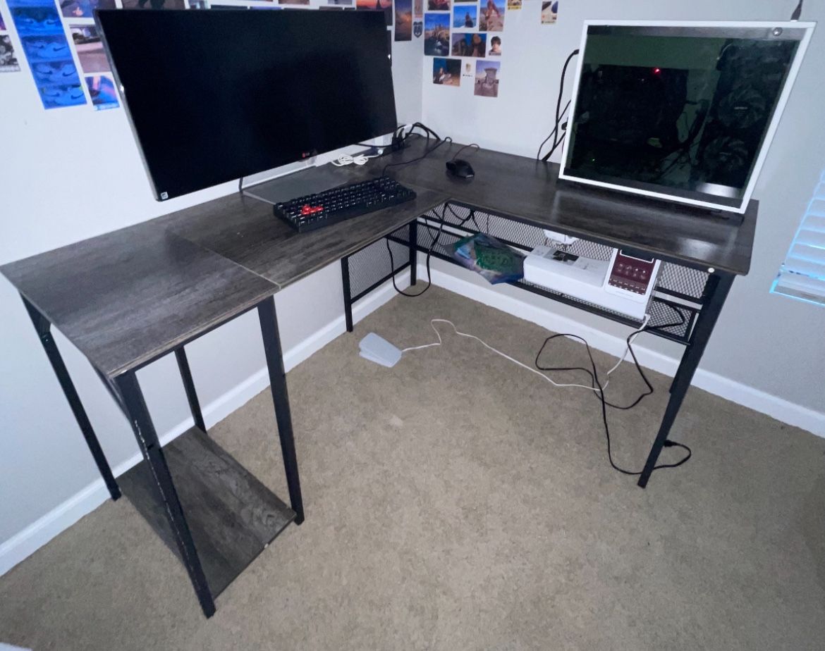 L-Shaped Corner Computer Desk