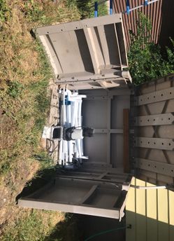 Pool box with pump and poles for 15x5 pool