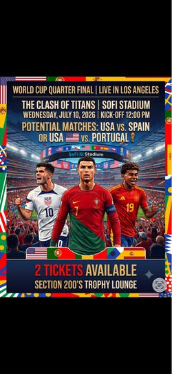World cup tickets Quarter Finals