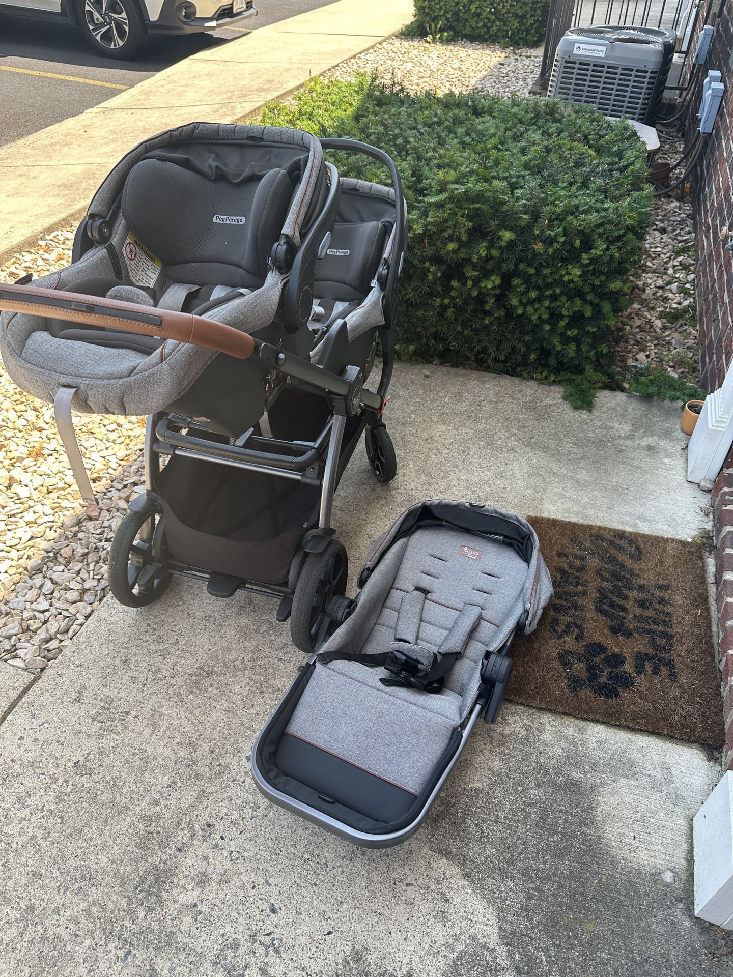Agio Double Car Seats And Stroller