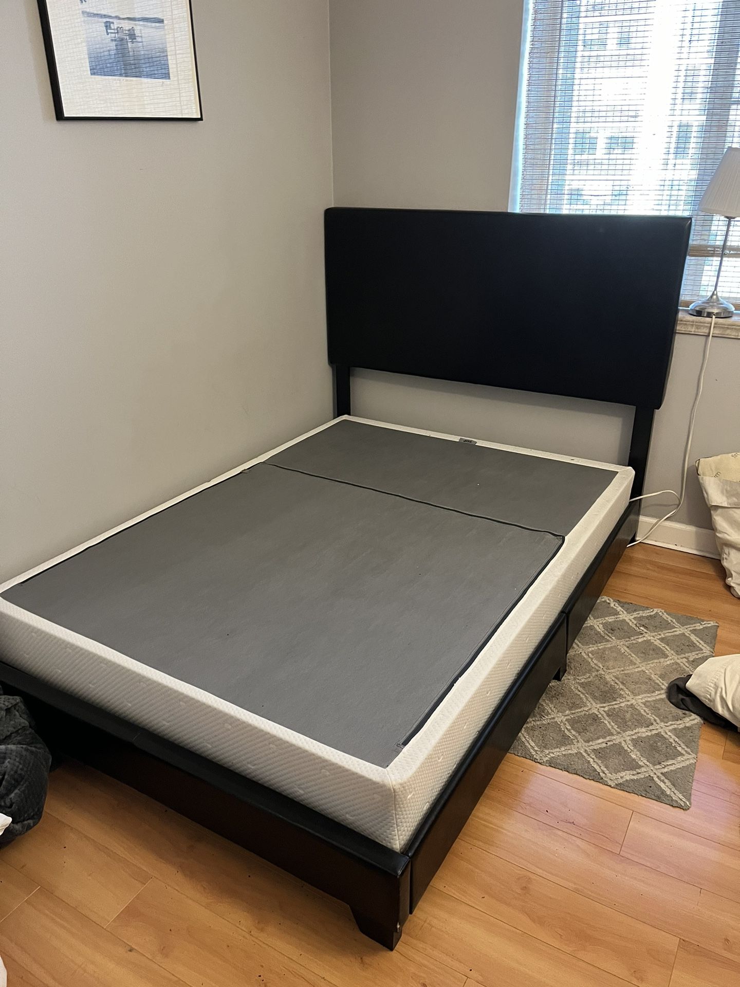 Bed frame + Headboard +box Spring