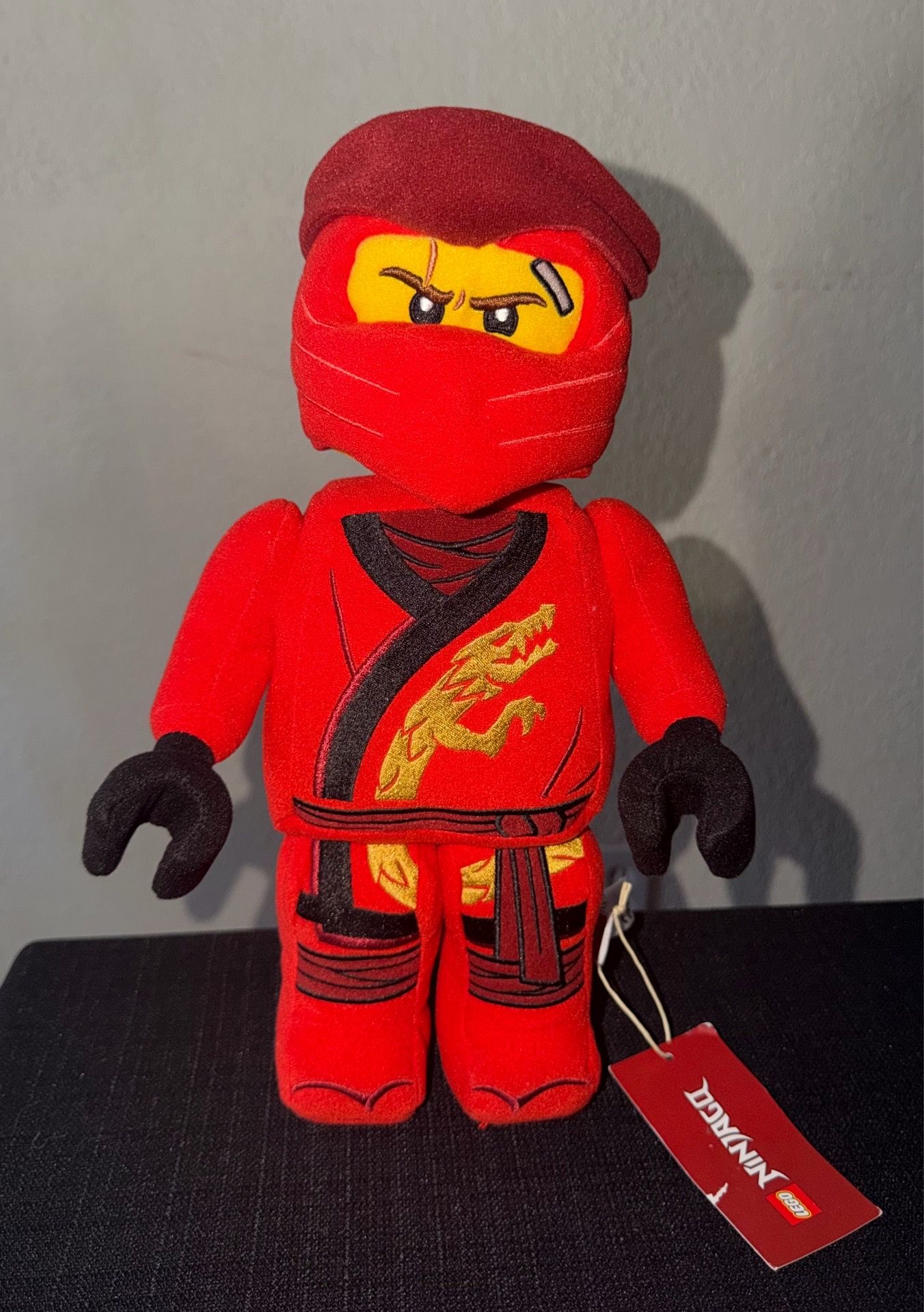 Lego NINJAGO Kai Red Ninja Warrior 13 Inch Manhattan Plush Toy NWT