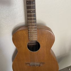 Vintage Harmony Steel Reinforced Neck Guitar ( made in USA )